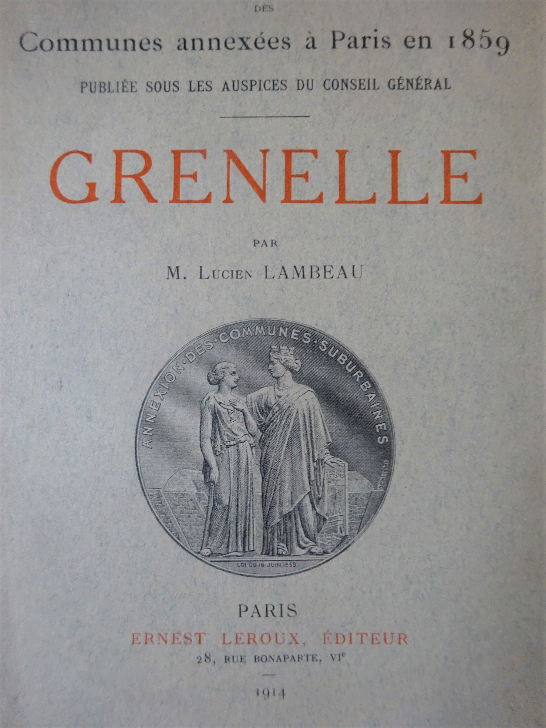 Histoire des communes annexées à Paris en 1859 Grenelle