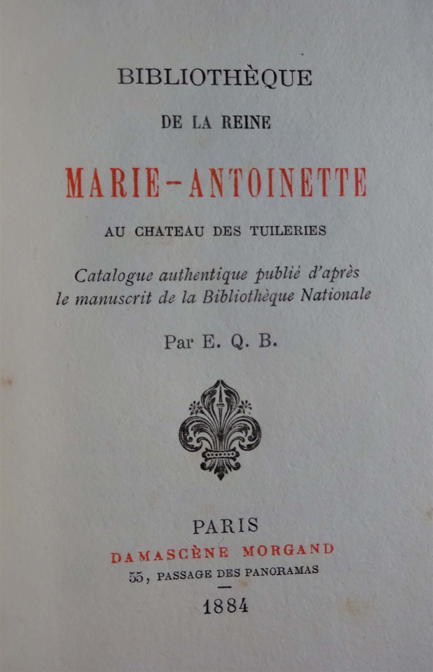 Bibliothèque de Marie-Antoinette aux Tuileries
