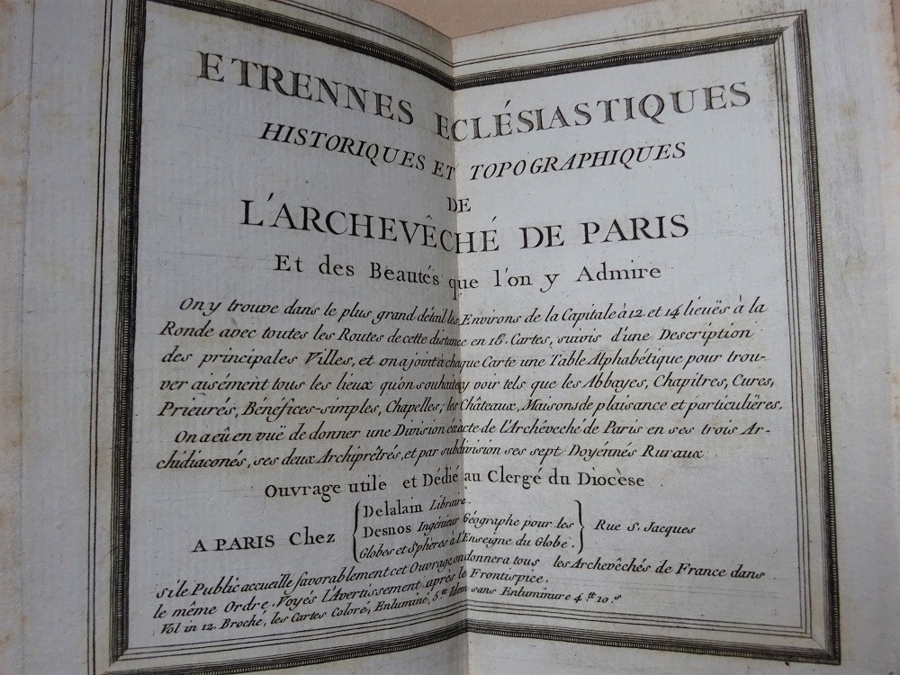 Etrennes ecclesiastiques historiques et topographiques de l'archevêché de Paris