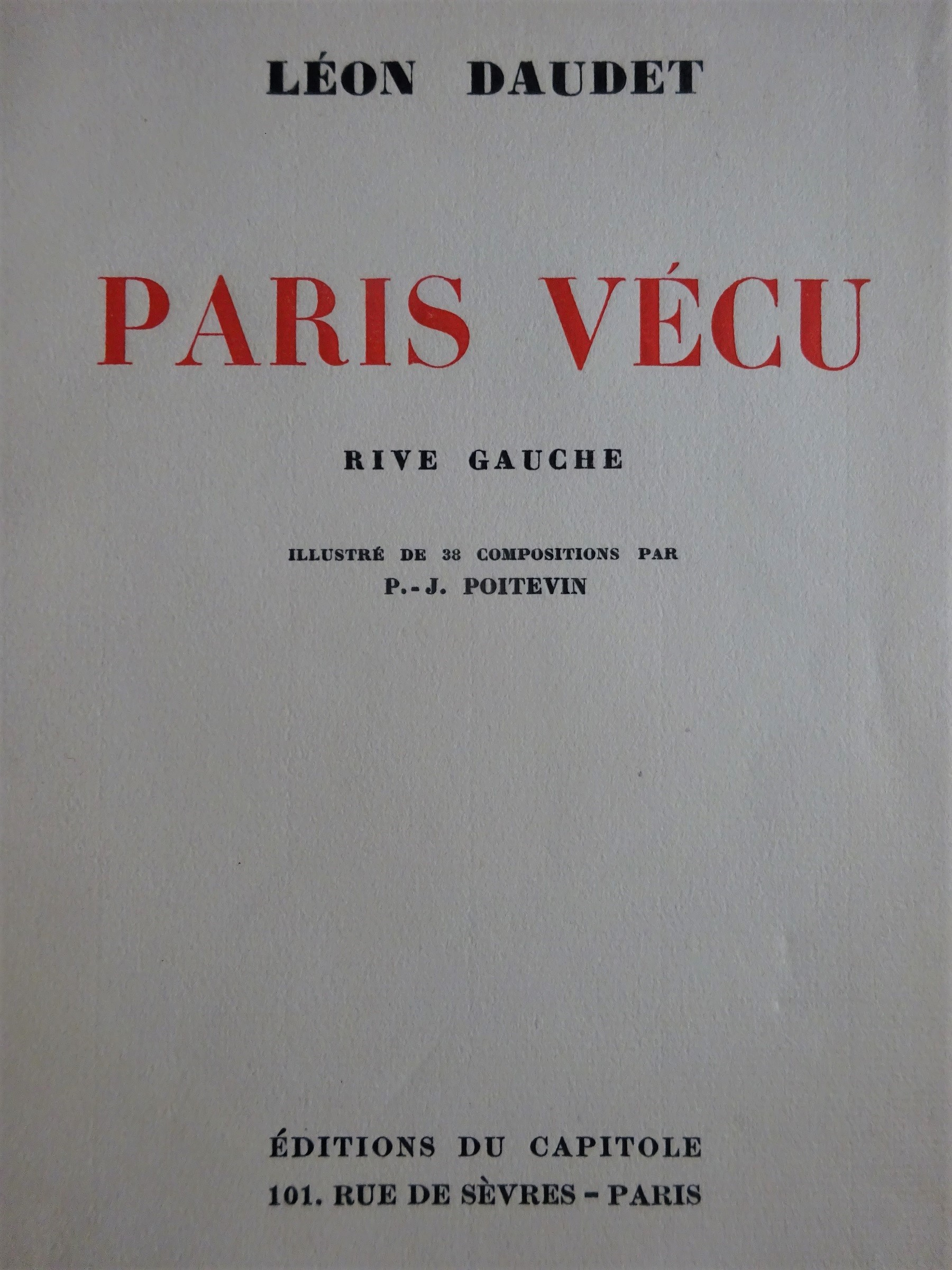 Paris vécu. Illustré par P.-J.Poitevin.