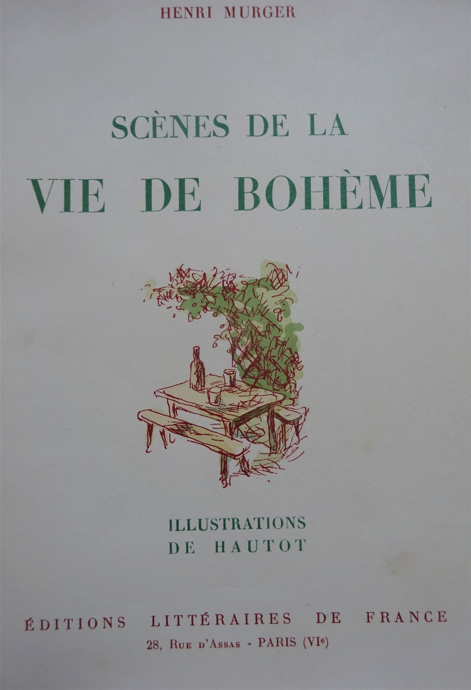 Scènes de la vie de Bohème. Illustrations de Hautot