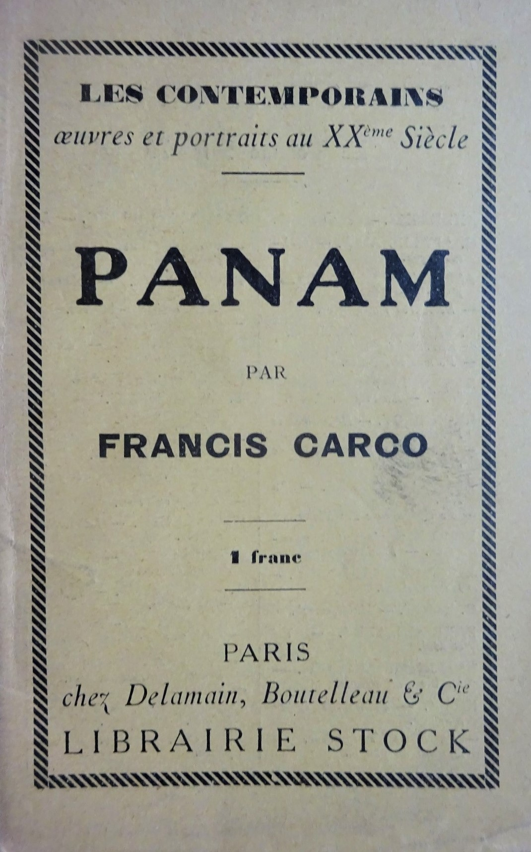 Panam. Edition originale