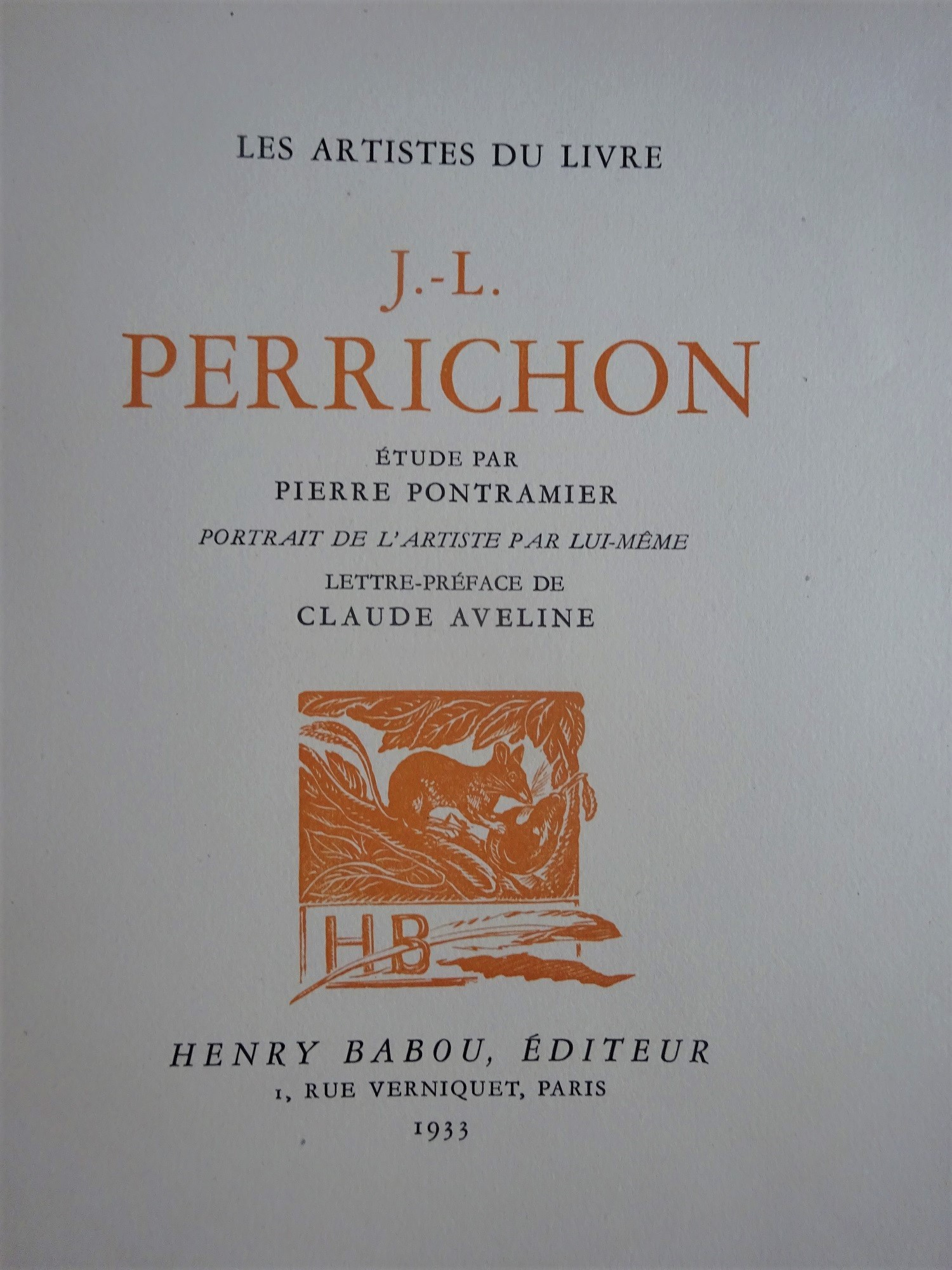 Les Artistes du livre. Jean-Léon Perrichon