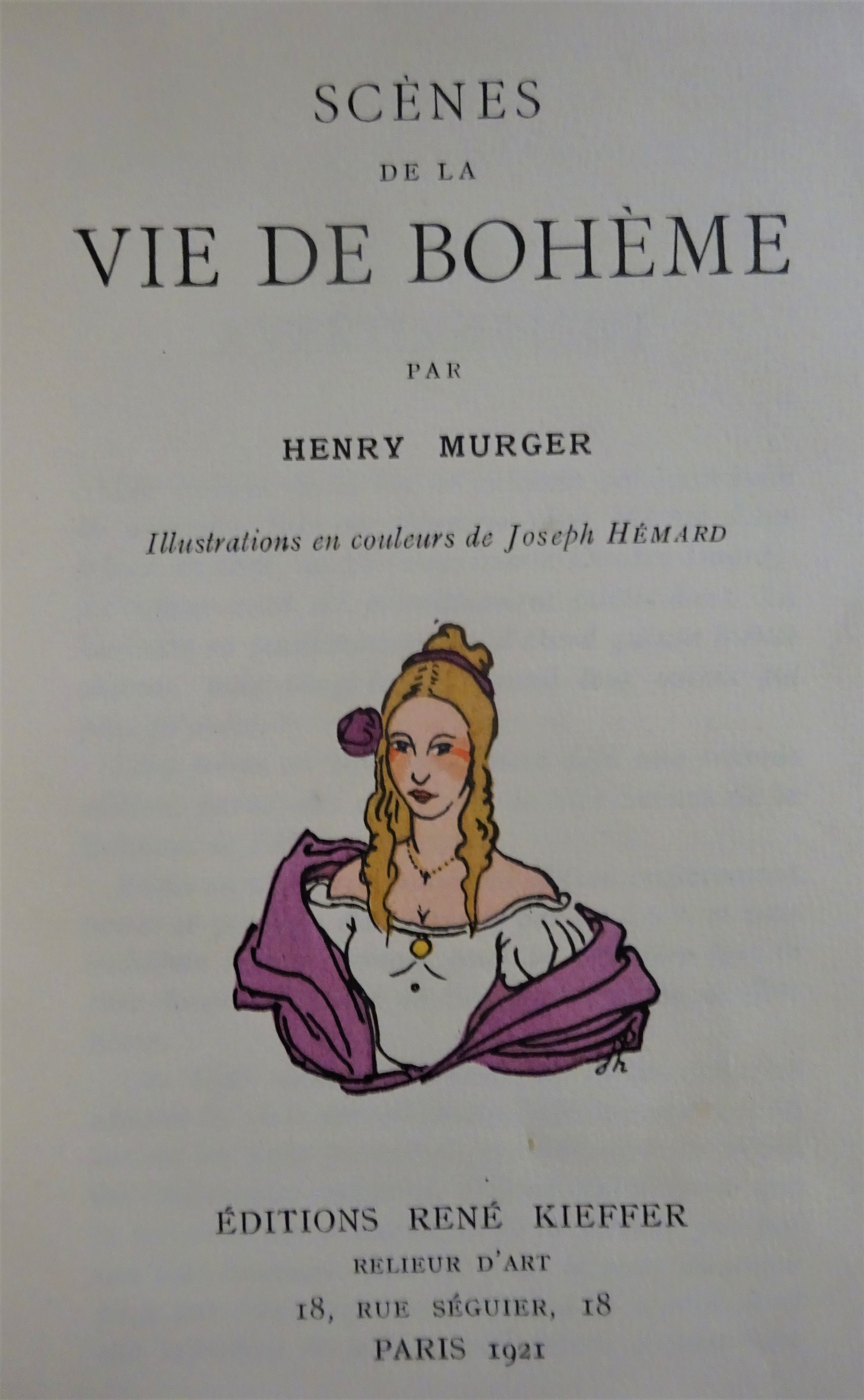 Scènes de la vie de Bohème. Illustrations de Joseph Hémard. 1921