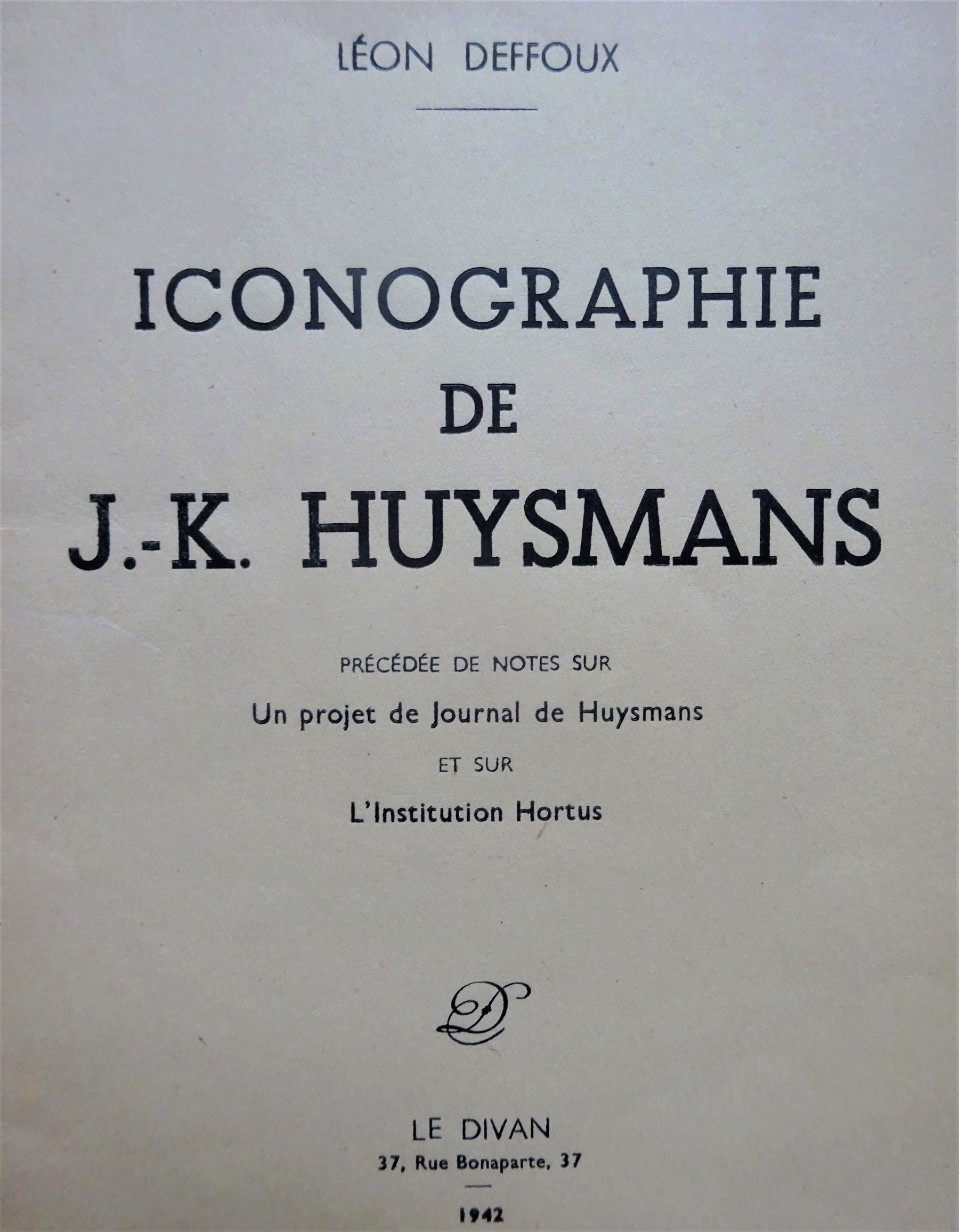 Iconographie de J.-K.Huysmans