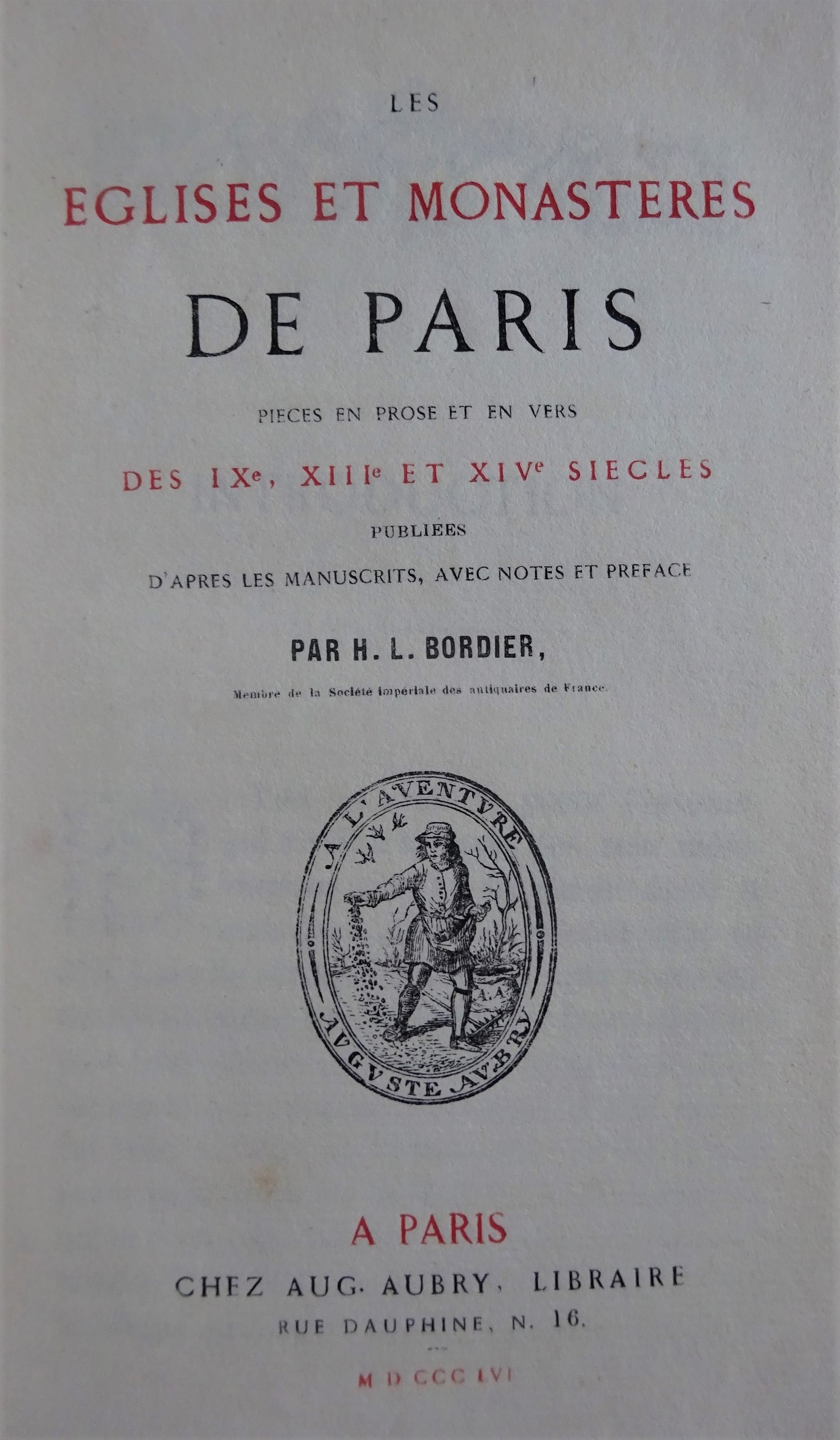 Les églises et monastères de Paris