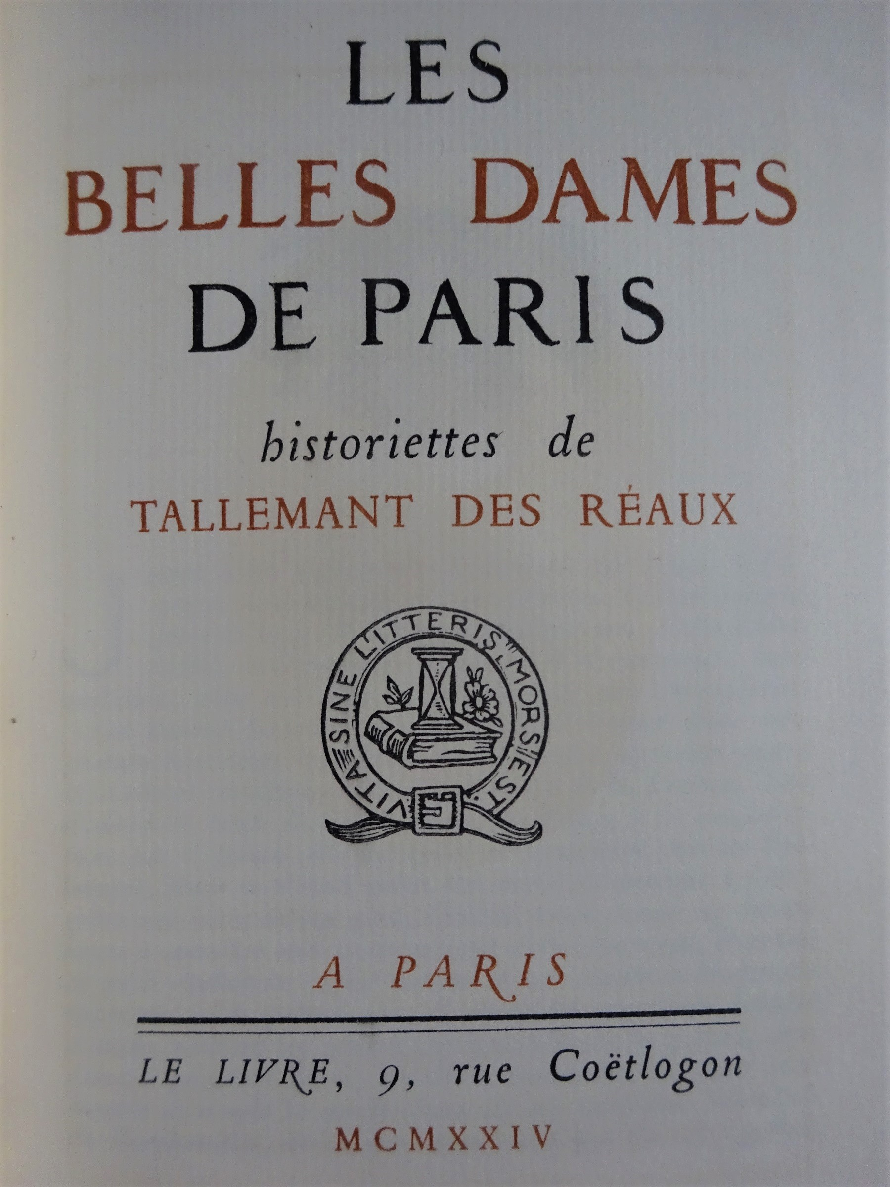 Les belles dames de Paris.Historiettes.