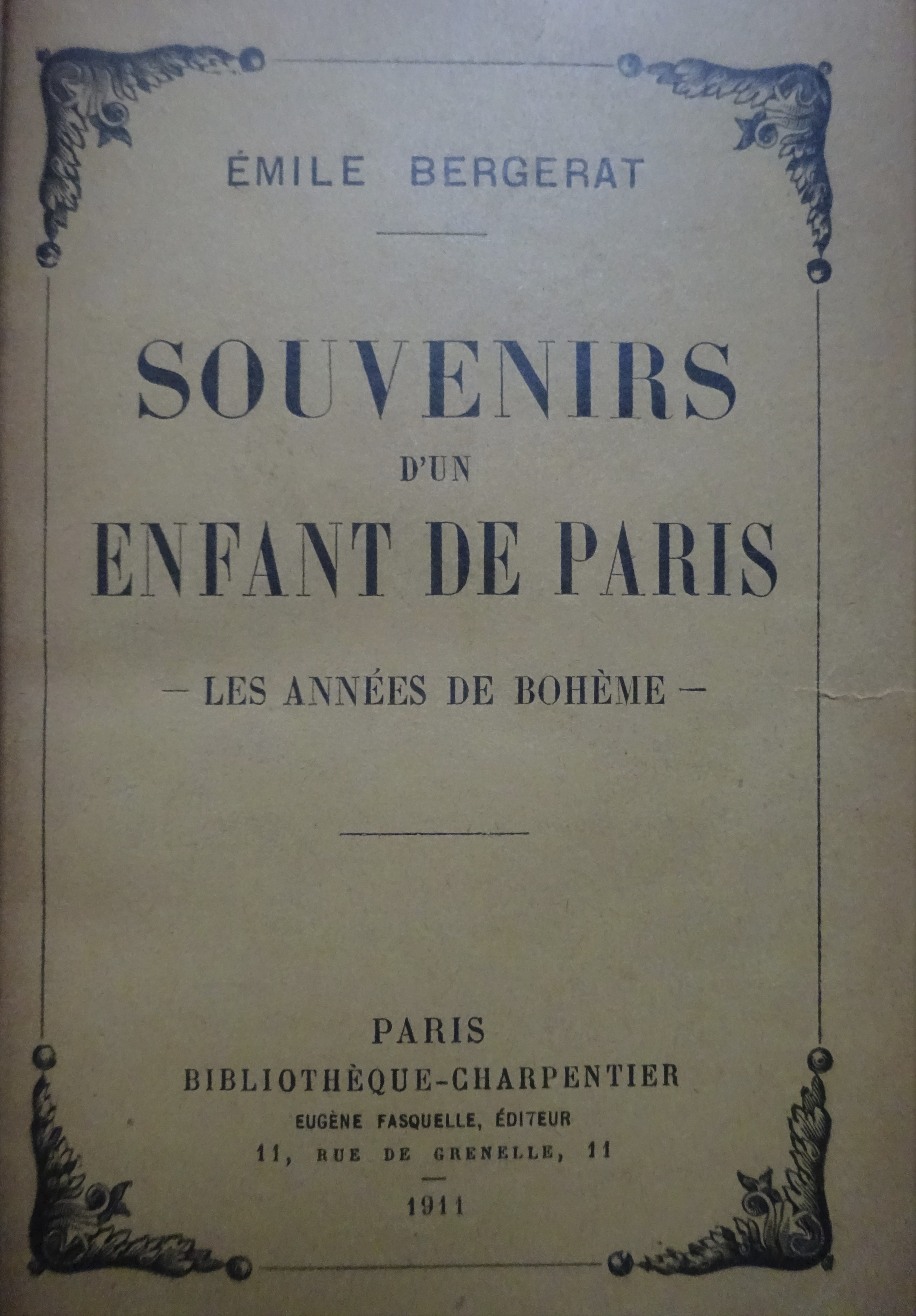 Souvenirs d'un enfant de Paris