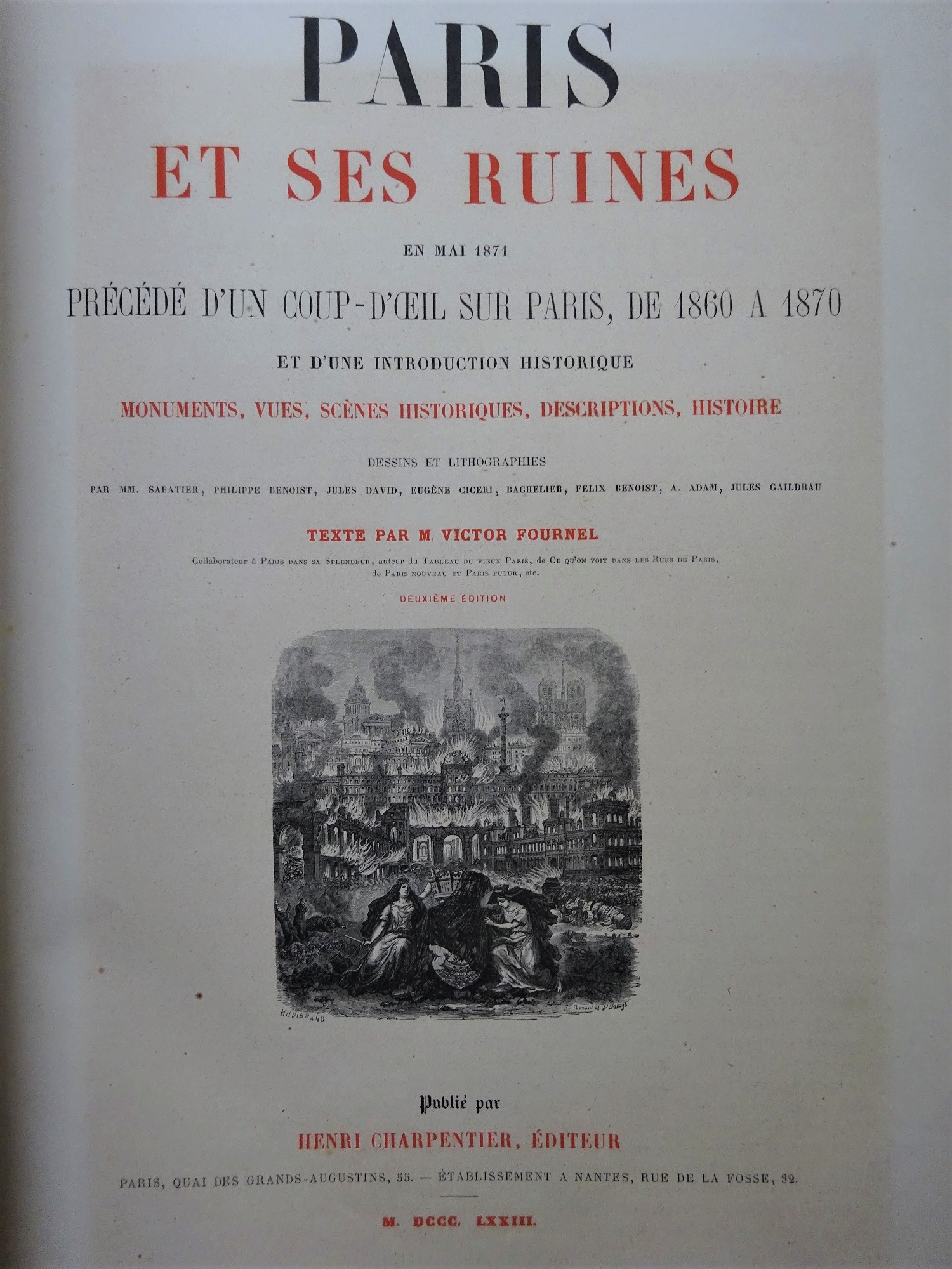 Paris et ses ruines en mai 1871 précédé d'un coup d'oeil sur Paris