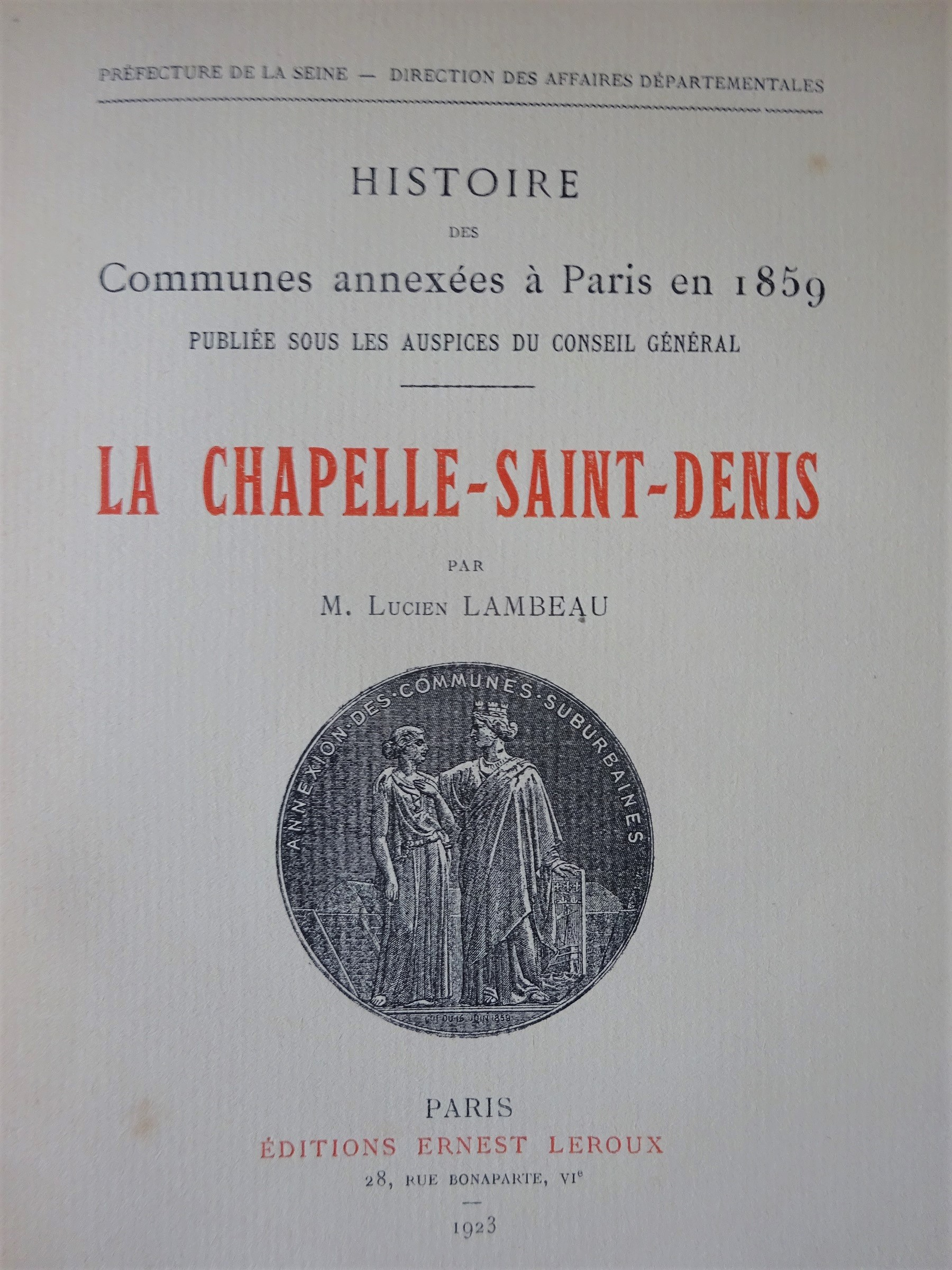 Histoire des communes annexées à Paris en 1859 La Chapelle Saint Denis