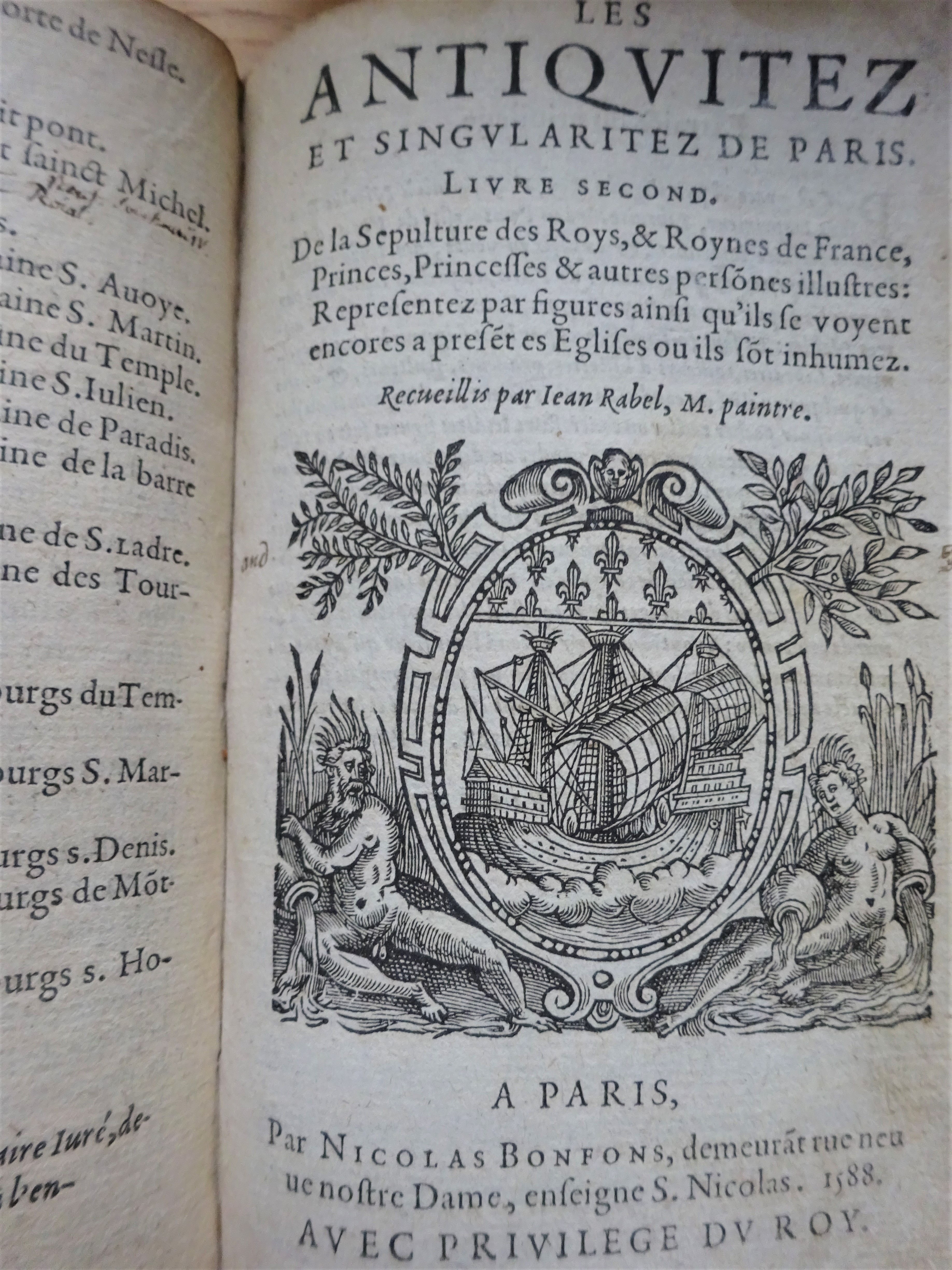 Les Antiquitez croniques et singularitez de Paris. 1586-1588
