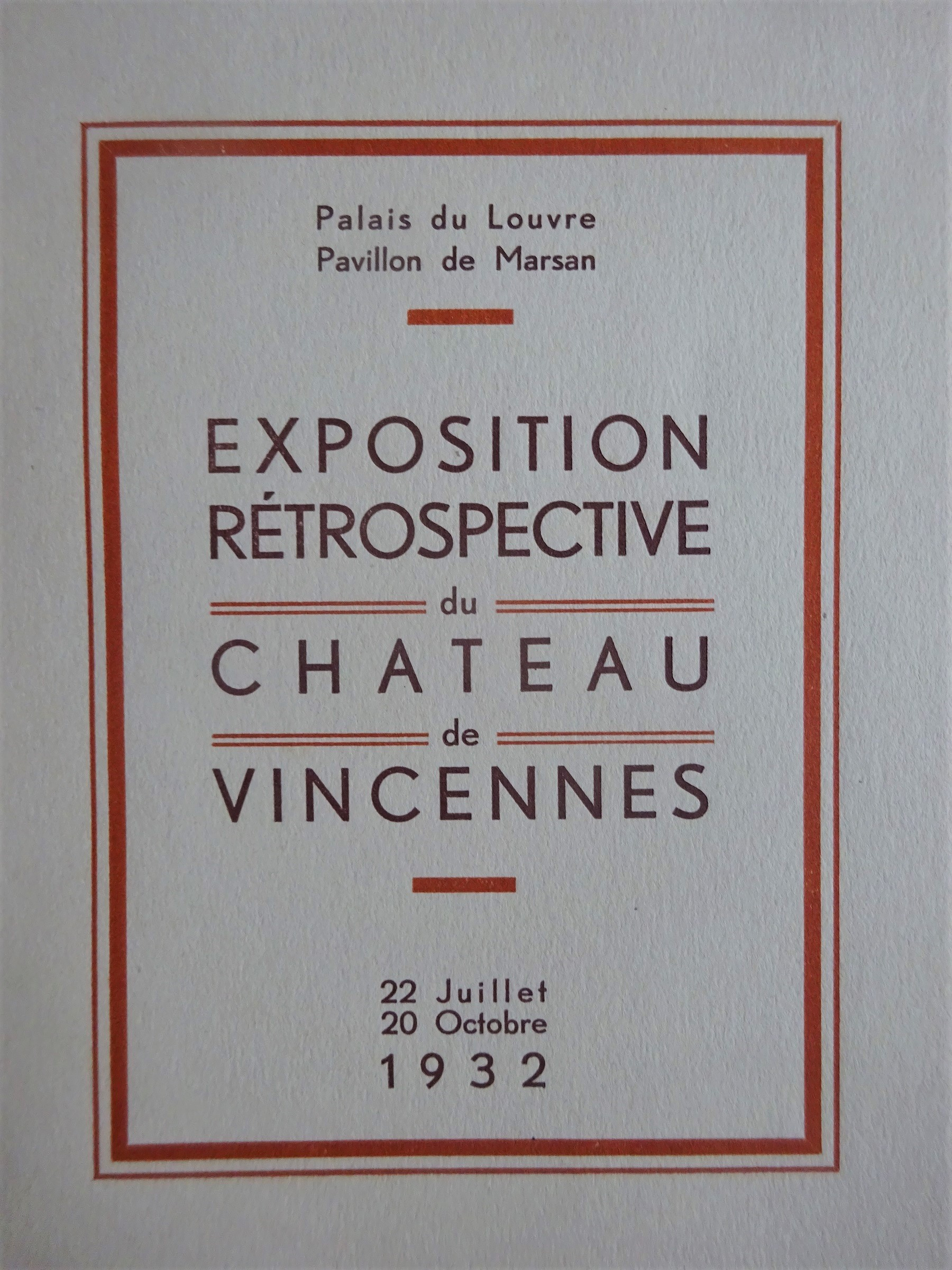 Exposition rétrospective du Château de Vincennes