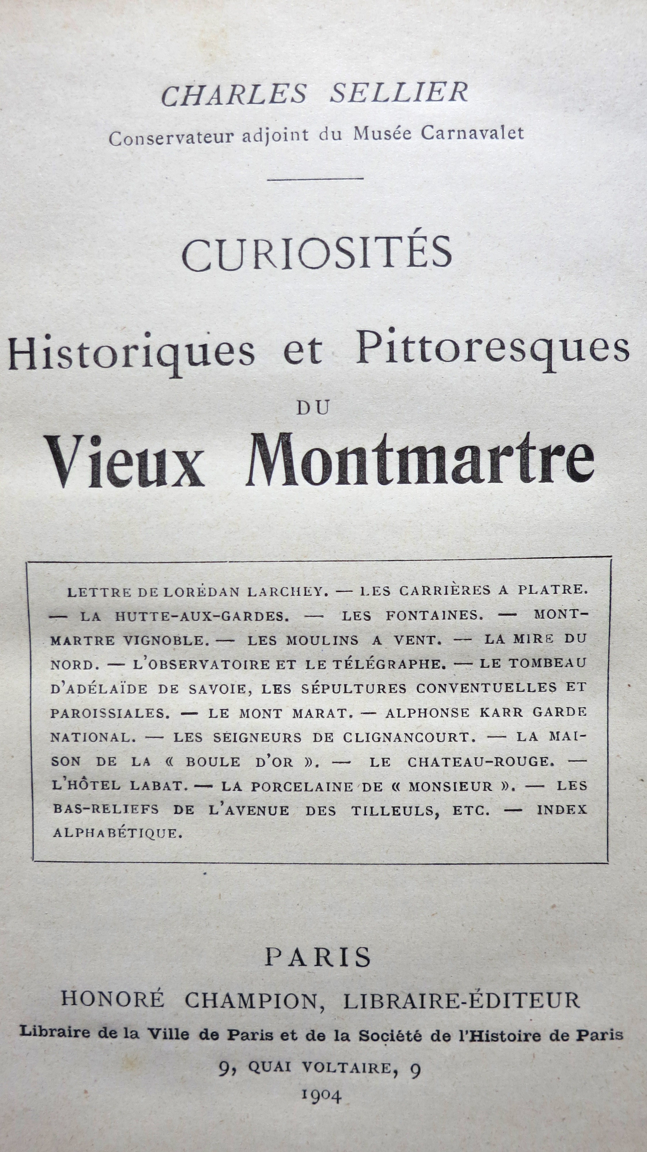 Curiosités du vieux Montmartre