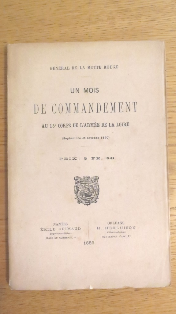 Un mois de commandement au 15e corps de l'armée de la Loire