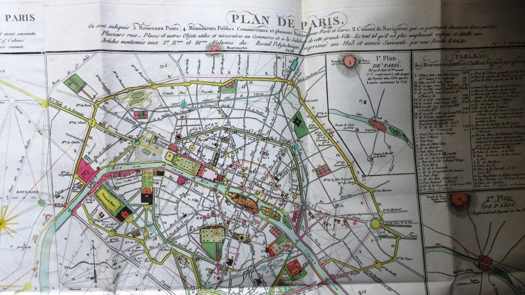 Plan géographique et précis historique des agrandissemens et embellissemens de Paris