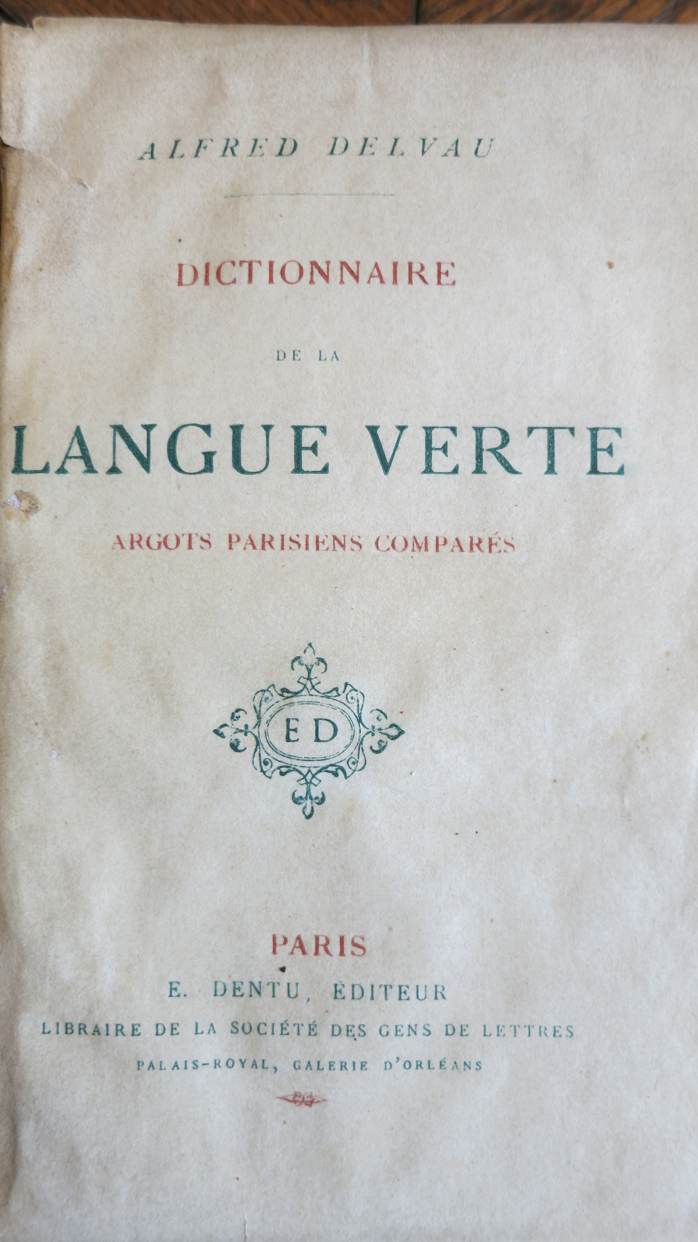 Dictionnaire de la langue verte