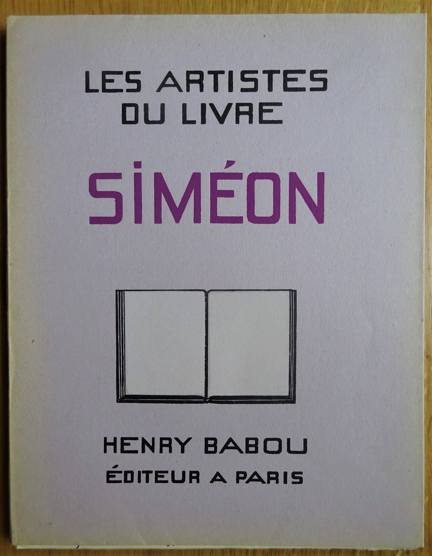 Les Artistes du livre. Siméon