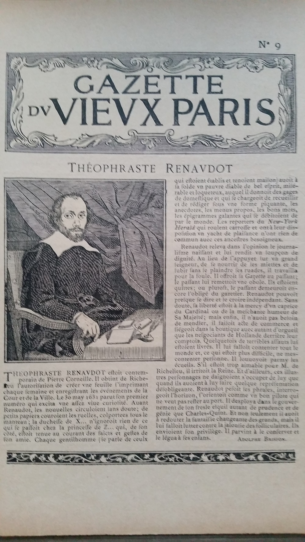 La Gazette du Vieux Paris Portefeuille toilé illustré