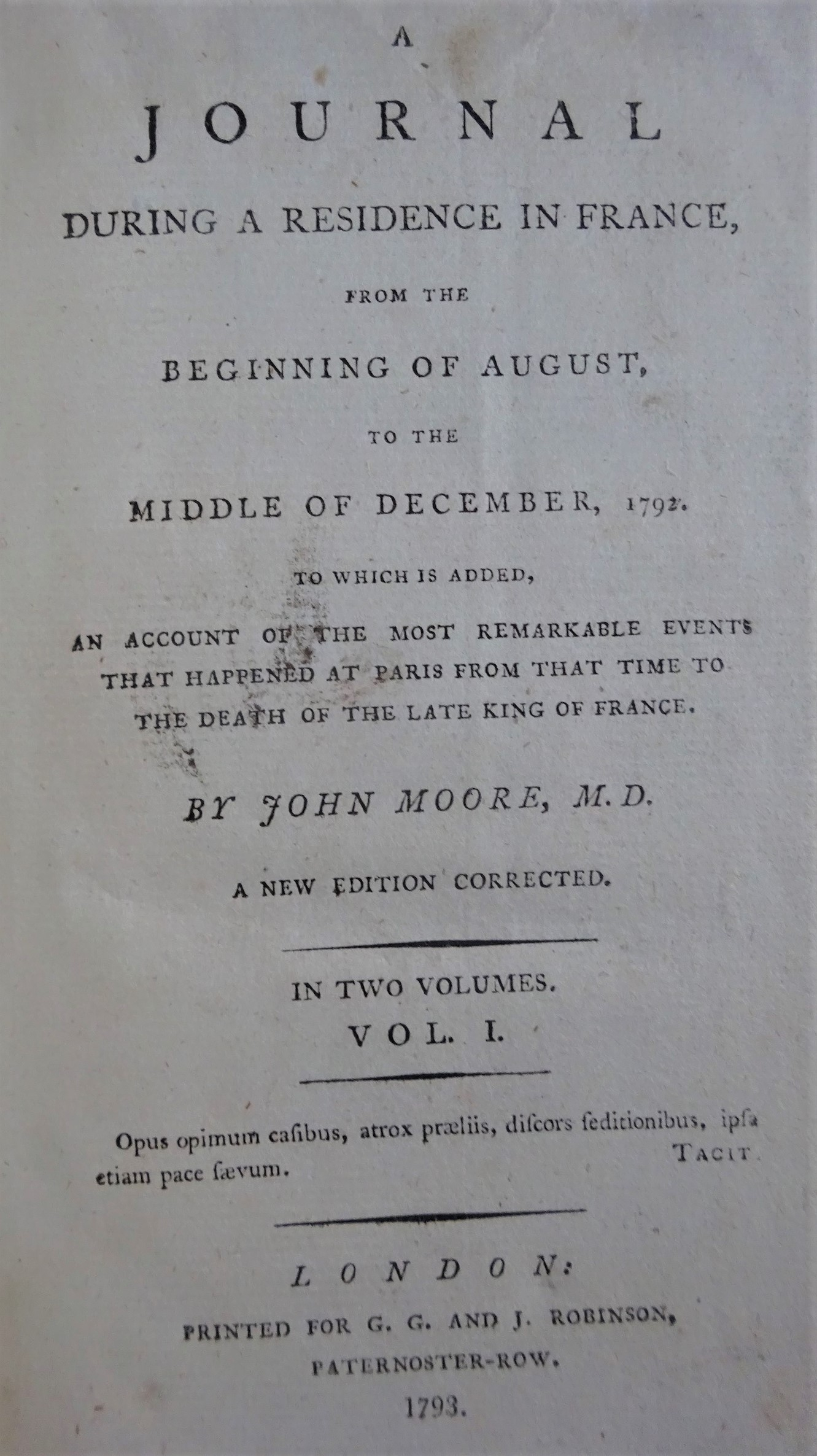 A journal during a residence in France