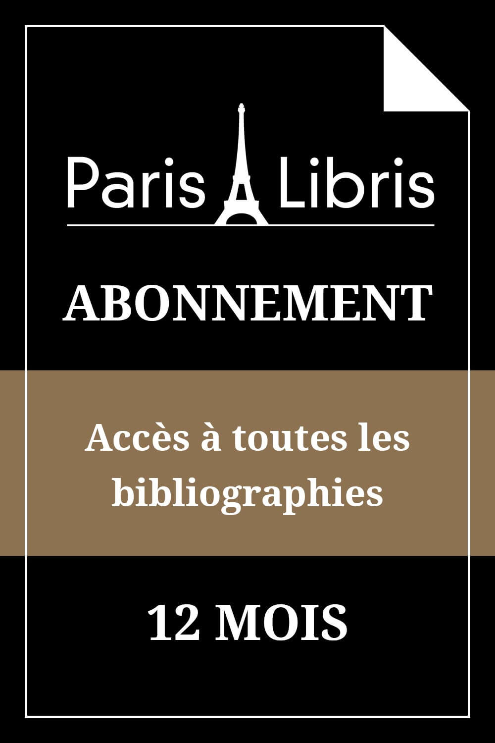 Abonnement  12 mois aux bibliographies