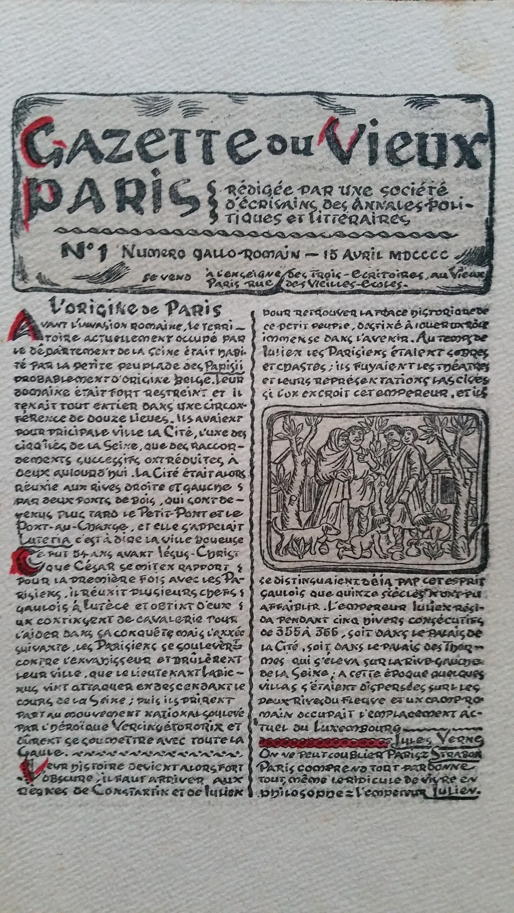 La Gazette du Vieux Paris Portefeuille toilé illustré