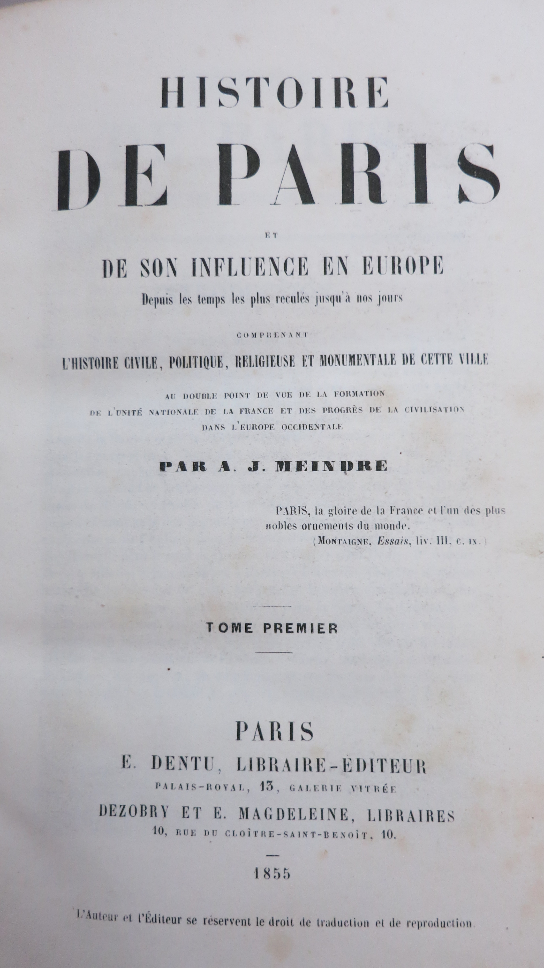 Histoire de Paris et de son influence en Europe