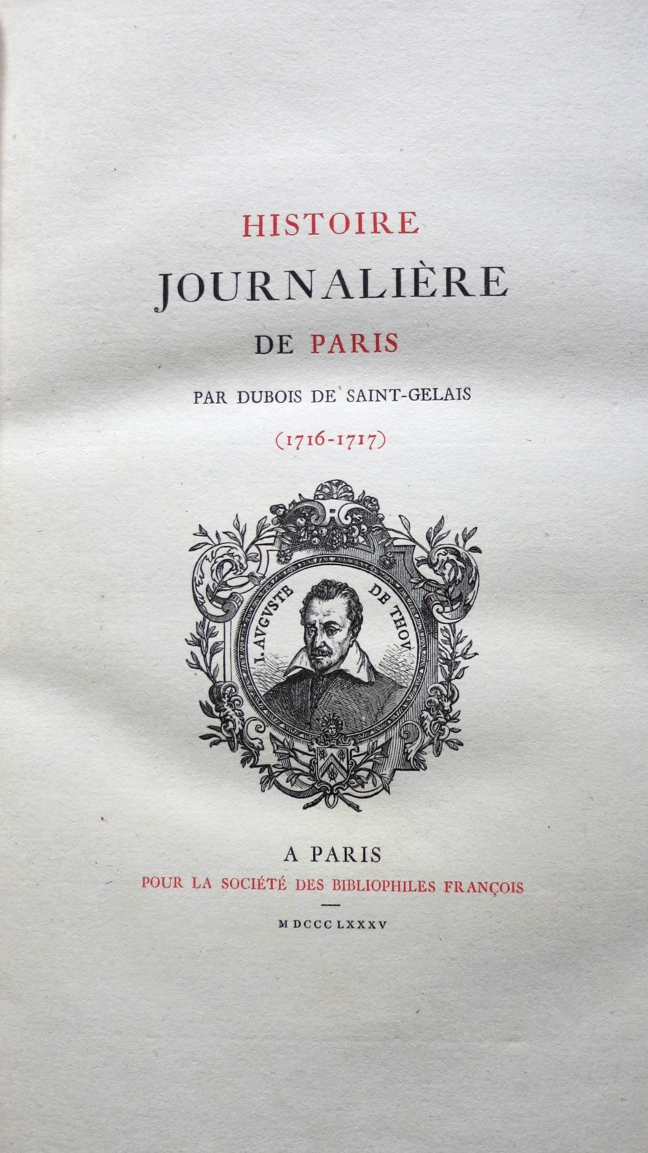 Histoire journalière de Paris