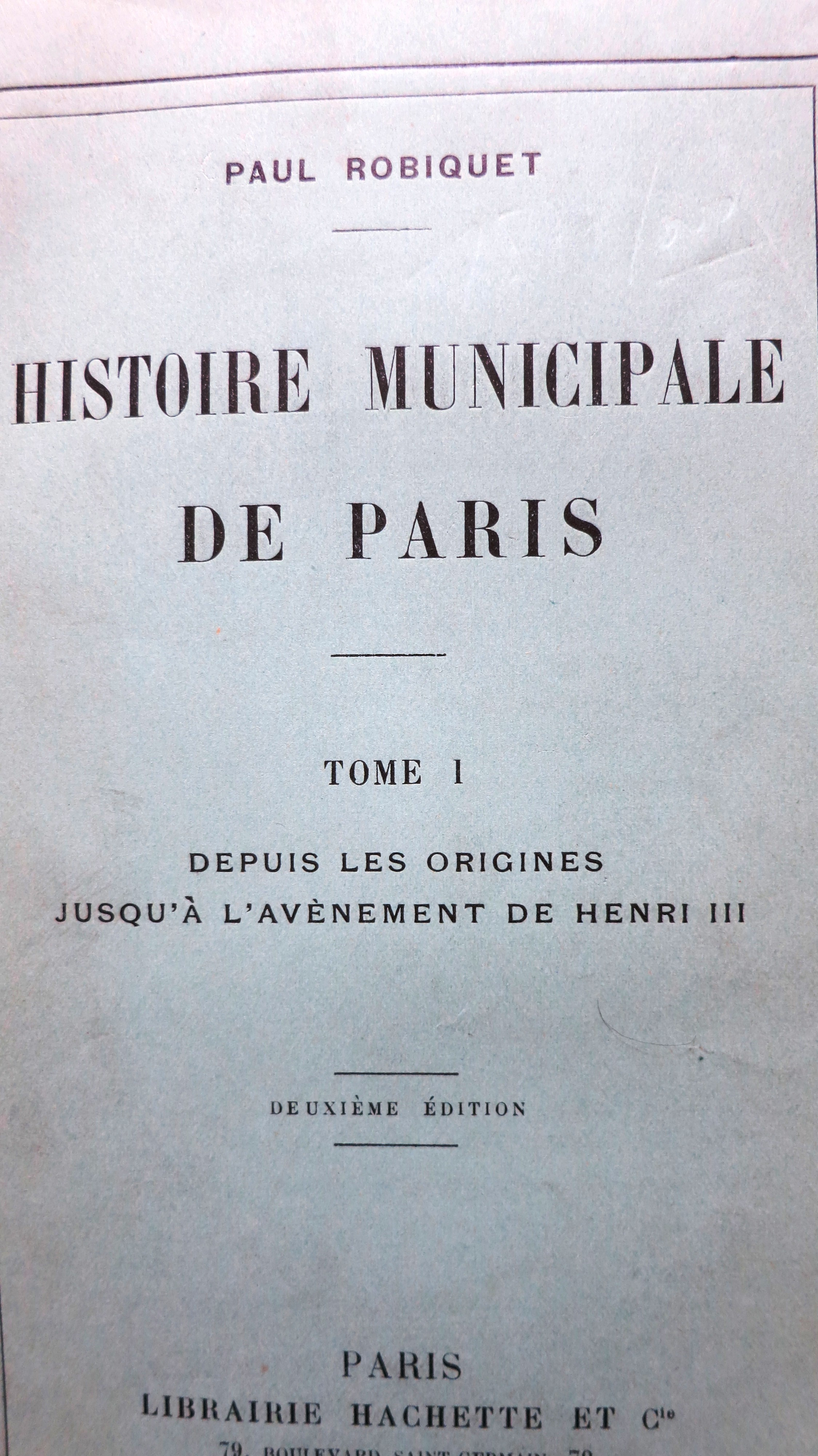 Histoire municipale de Paris