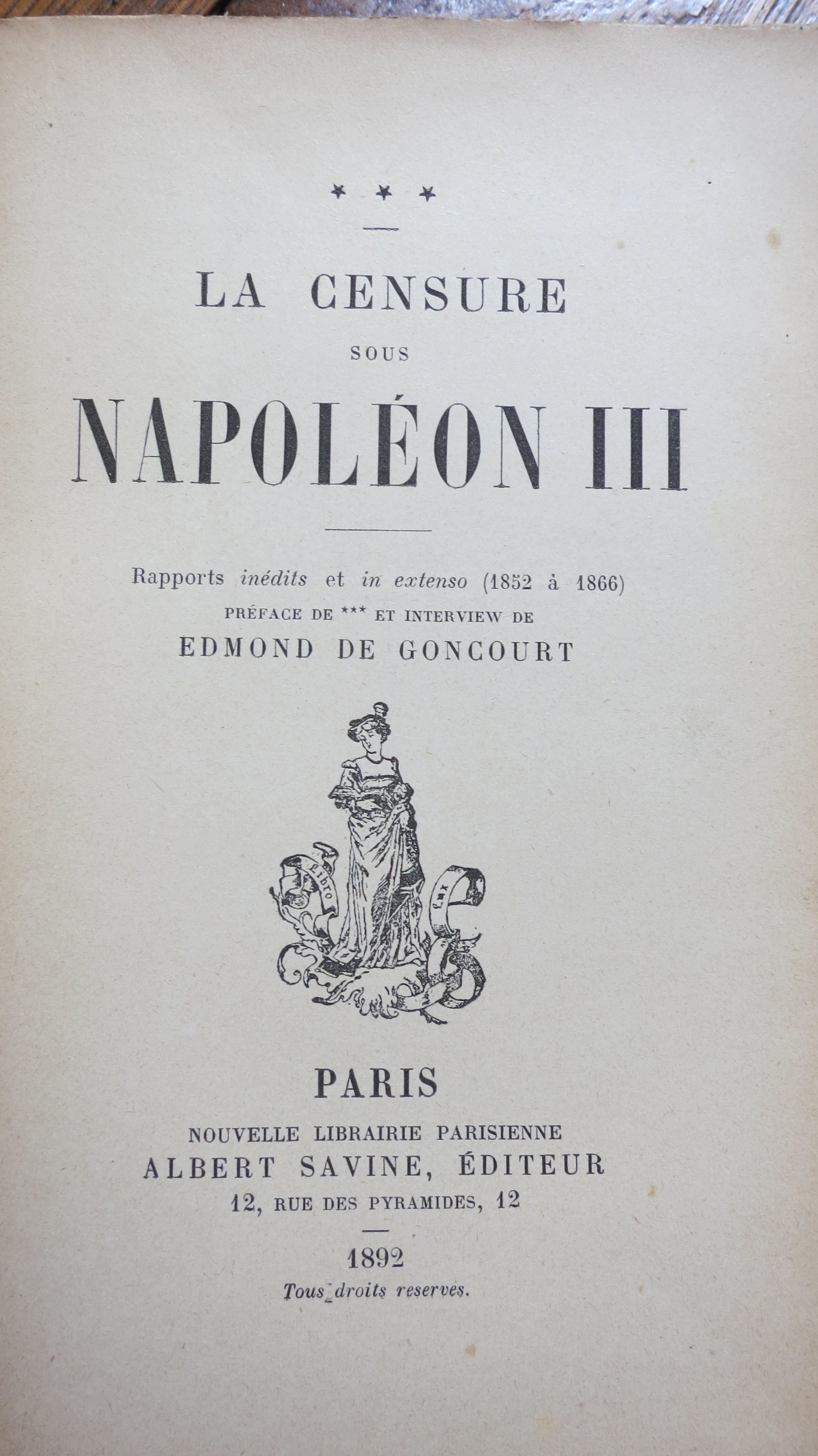 La Censure sous Napoléon III