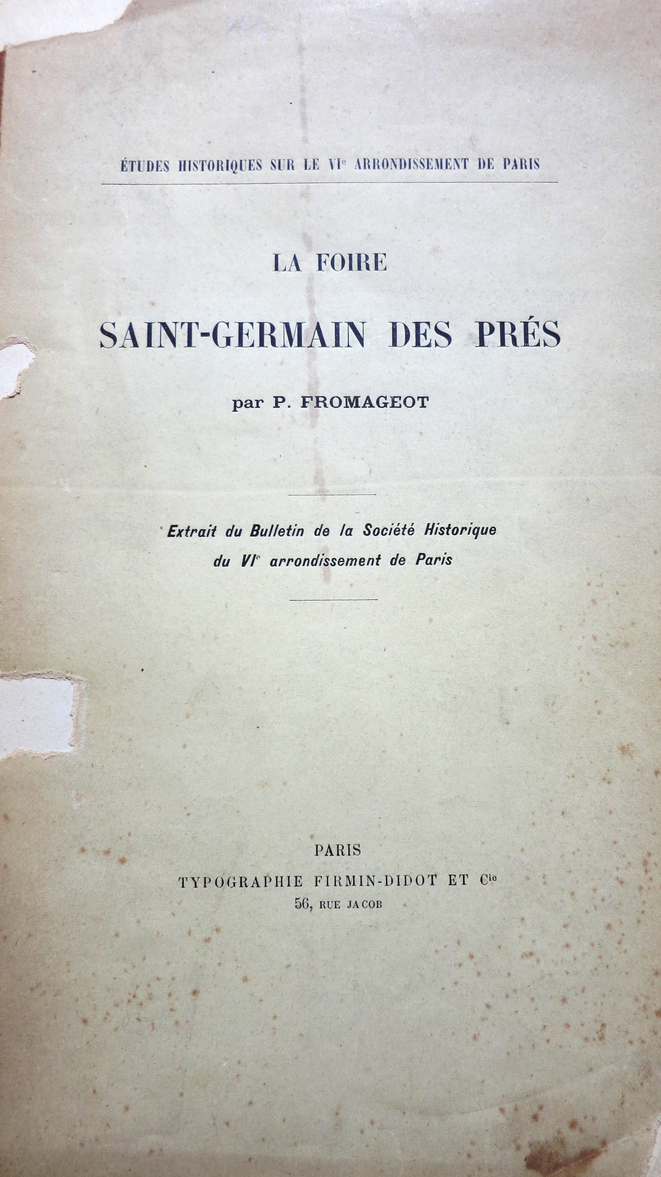 La foire Saint Germain des Prés