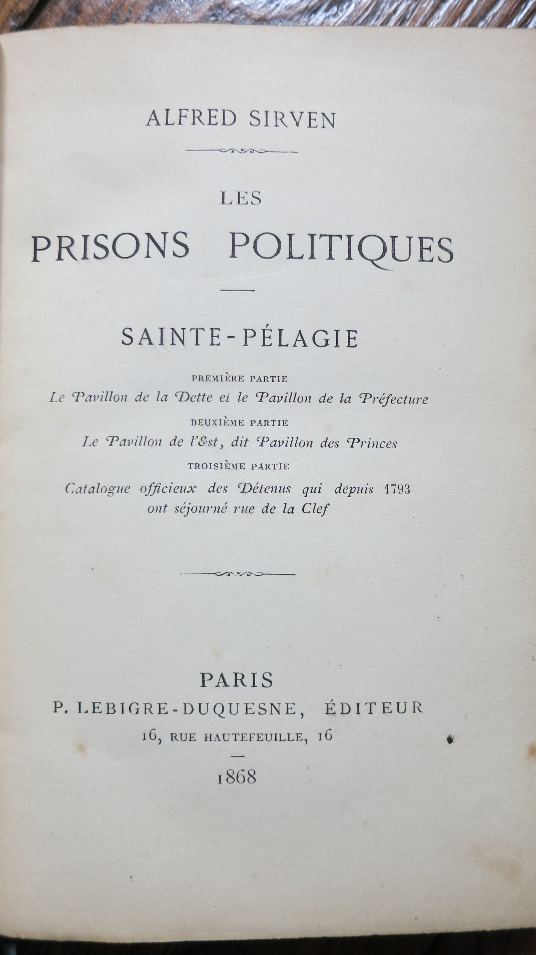 Les prisons politiques Sainte Pélagie