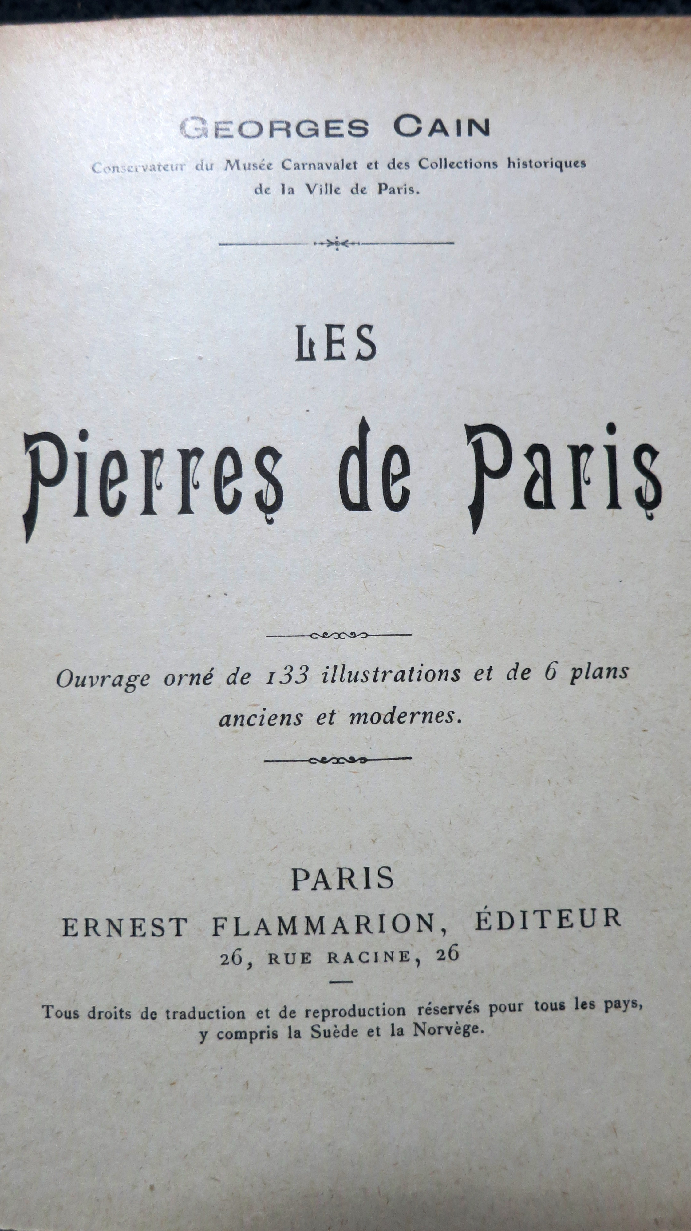 Les pierres de Paris Flammarion