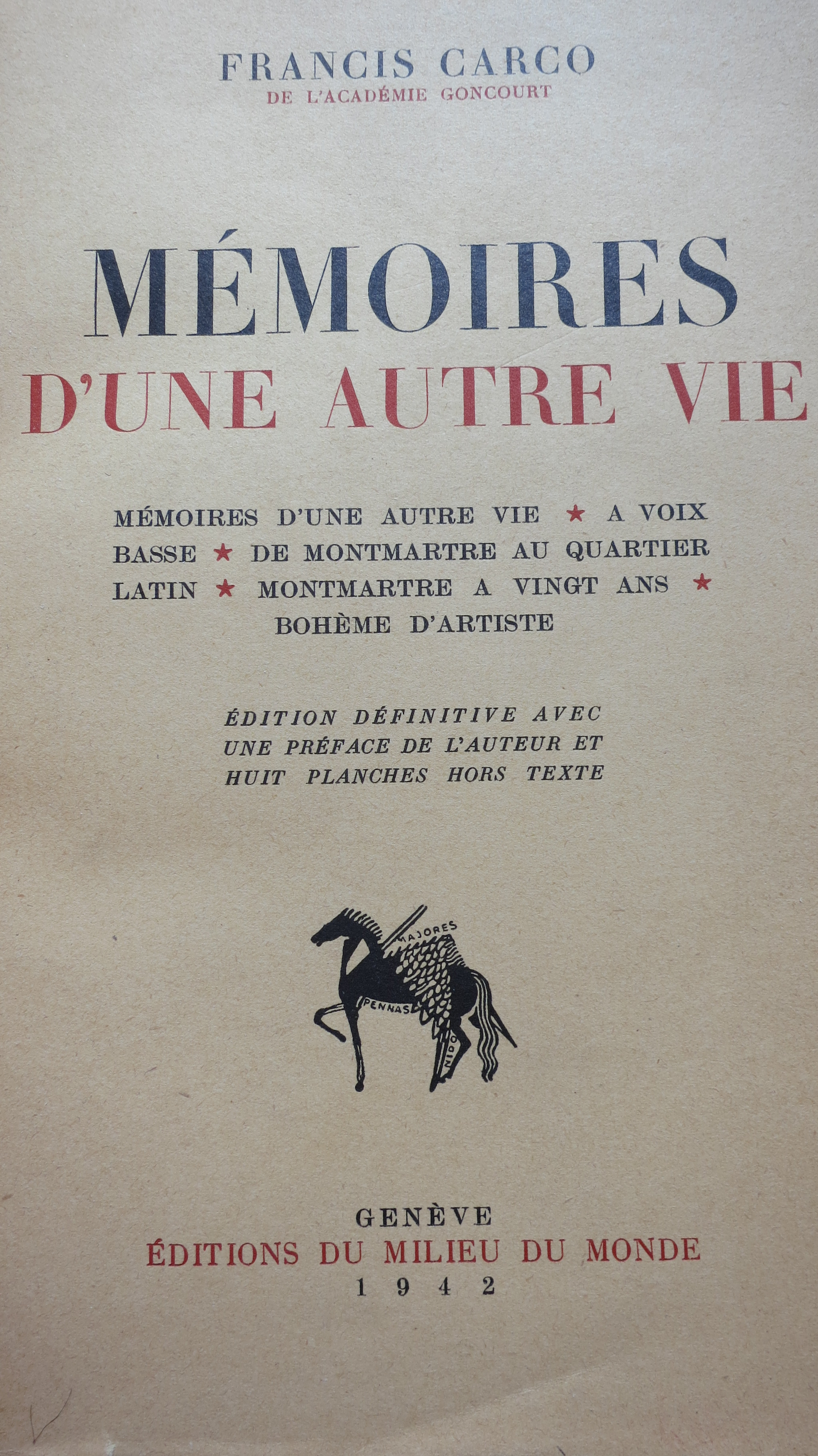 Mémoire d'une autre vie