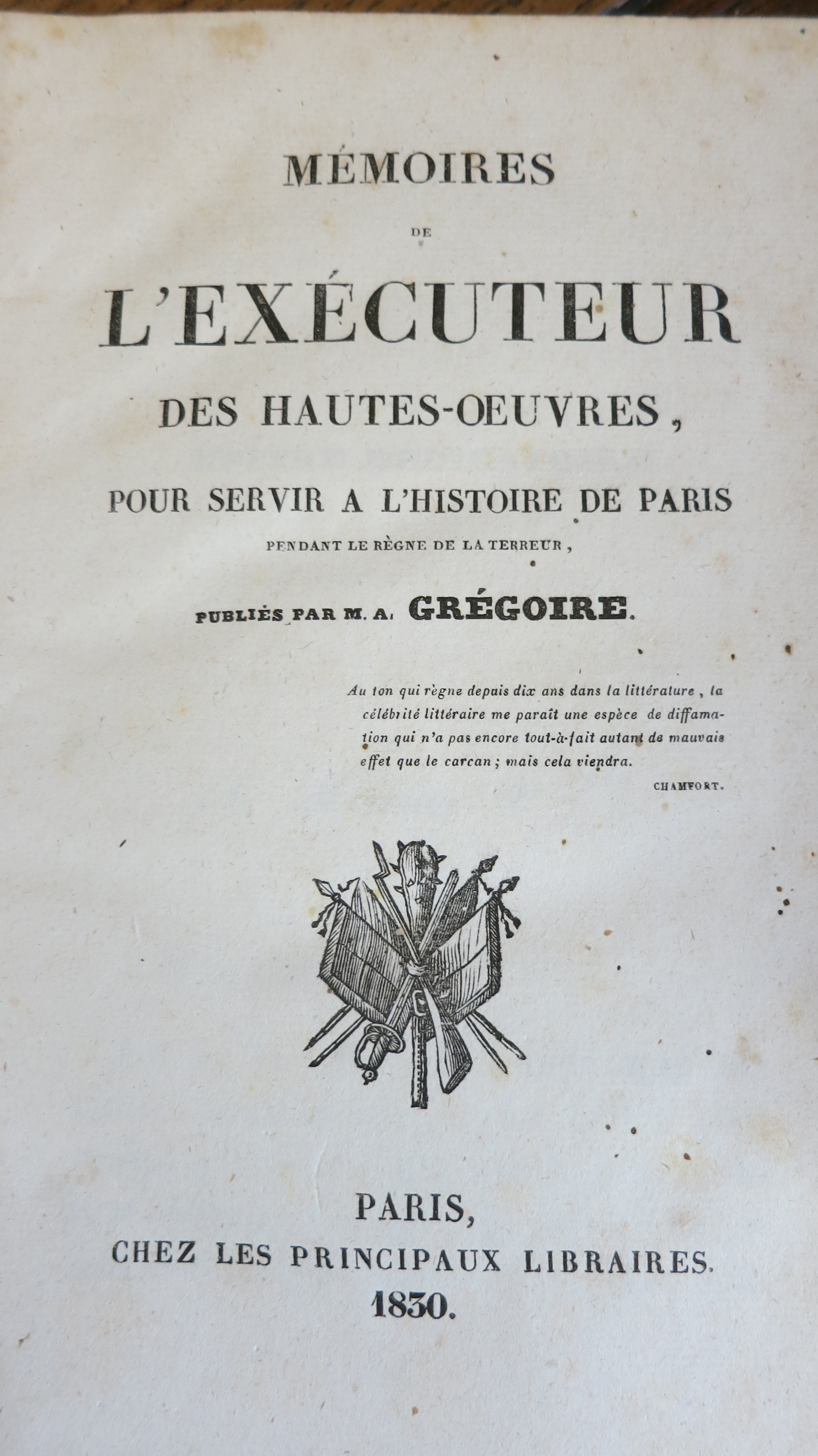 Mémoires de l'exécuteur des hautes-oeuvres