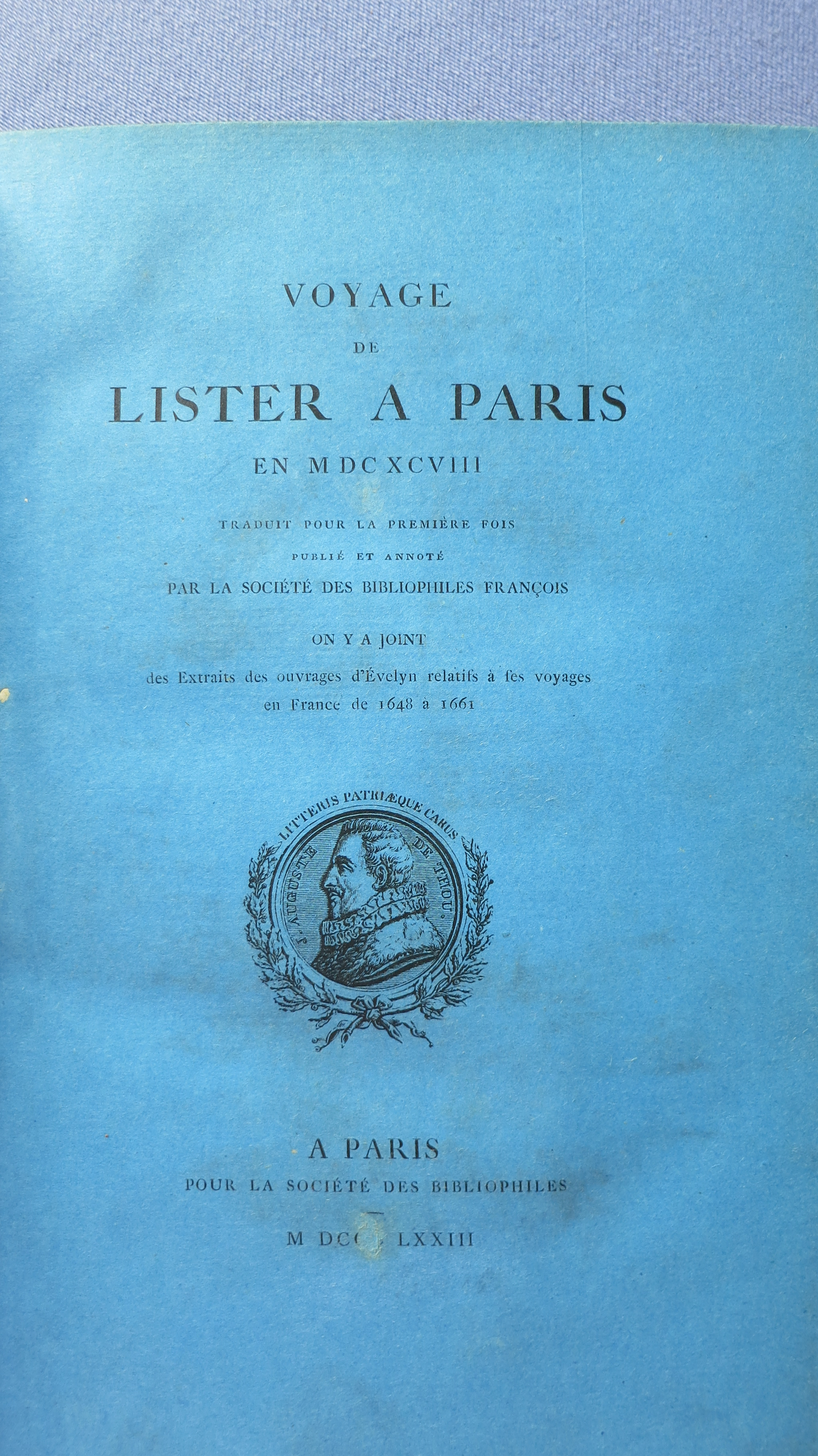 Voyage de Lister à Paris