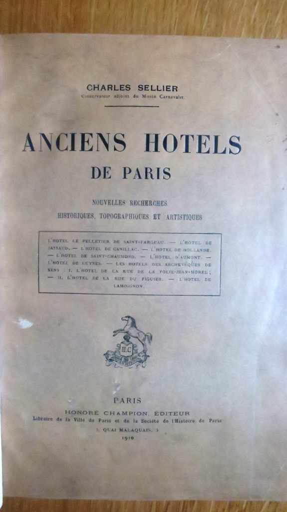 Anciens hôtels de Paris