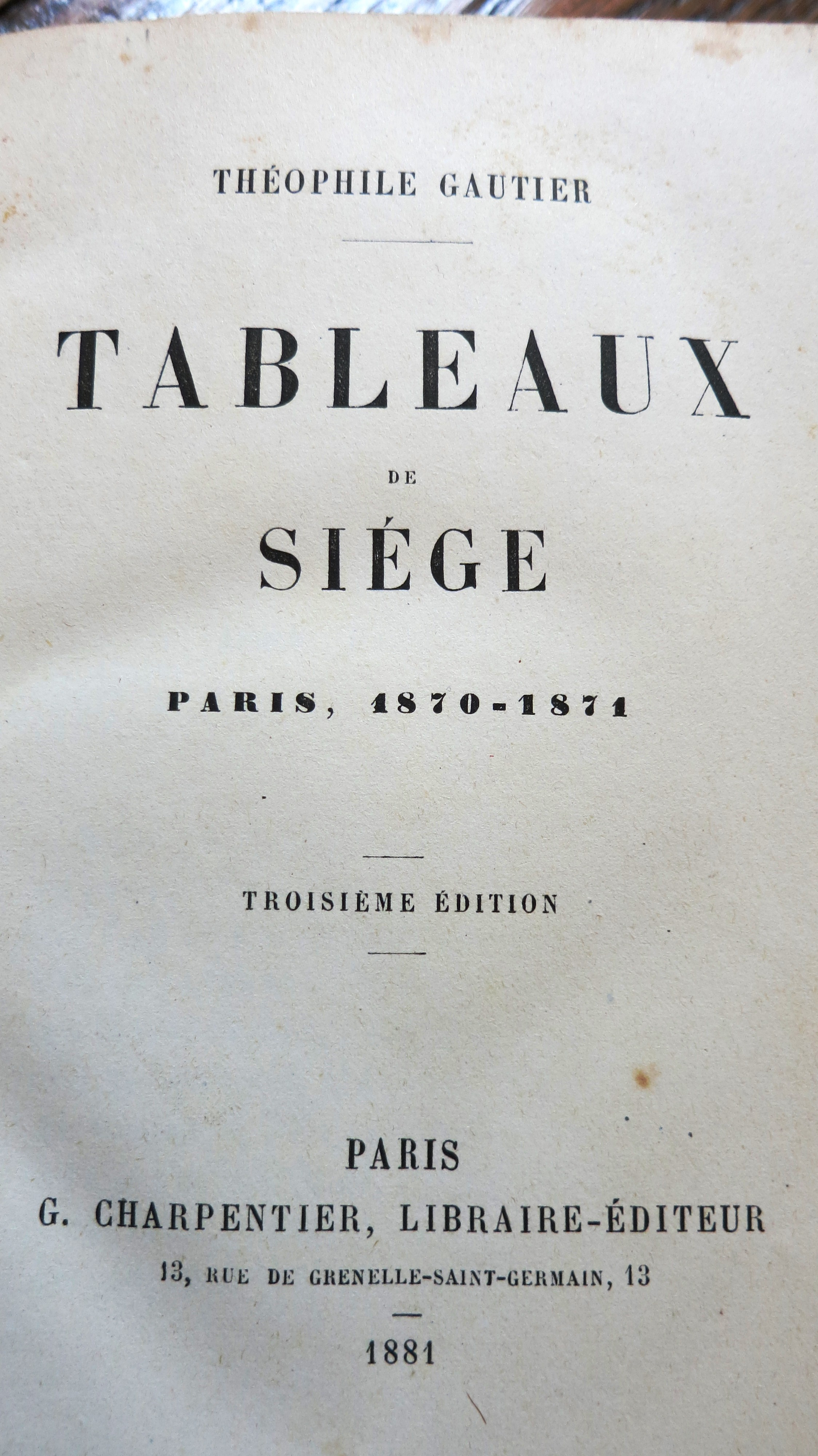 Tableaux de Siège Paris 1870-1871