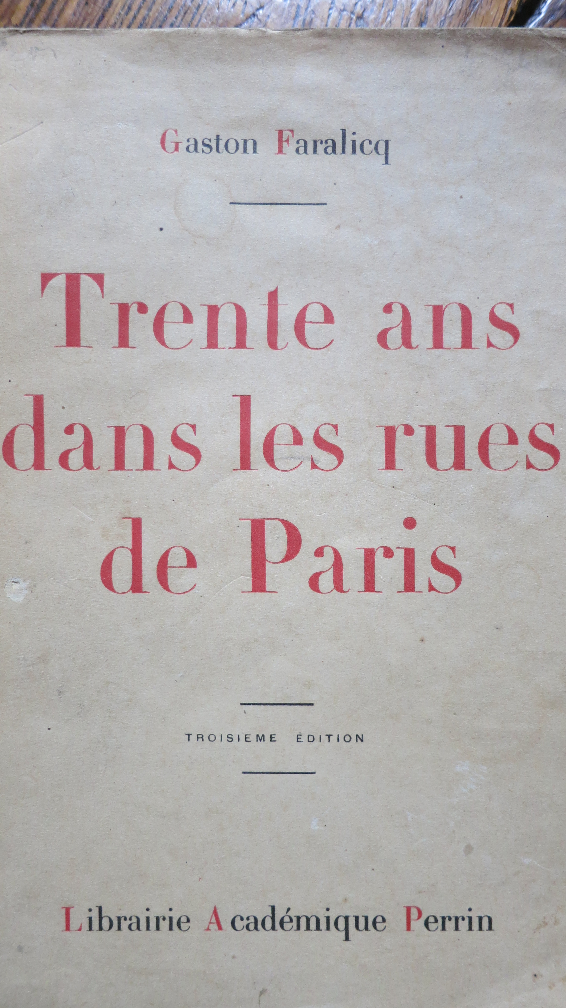 Trente ans dans les rues de Paris