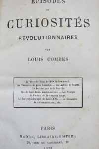 Episodes et curiosités révolutionnaires