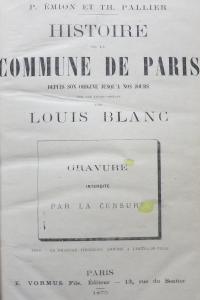 Histoire de la Commune de Paris depuis son origine jusqu'à nos jours