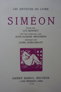 Les Artistes du livre. Siméon