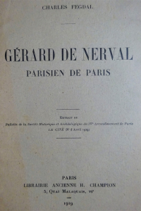 Gérard de Nerval Parisien de Paris