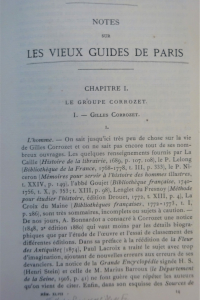 Notes sur les vieux guides de Paris