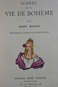 Scènes de la vie de Bohème. Illustrations de Joseph Hémard. 1921