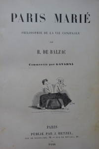 Paris marié.  Philosophie de la vie conjugale