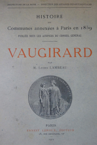 Histoire des communes annexées à Paris en 1859 Vaugirard