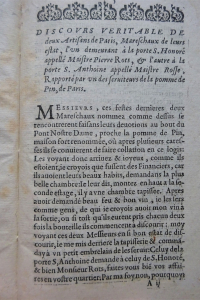Discours véritable de deux artisans de Paris