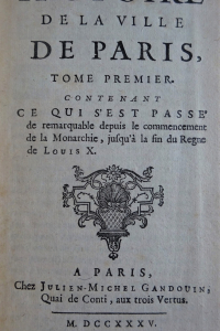 Histoire de la ville de Paris 1735