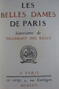 Les belles dames de Paris.Historiettes.