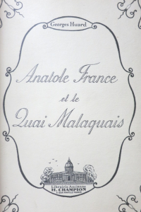 Anatole France et le quai Malaquais